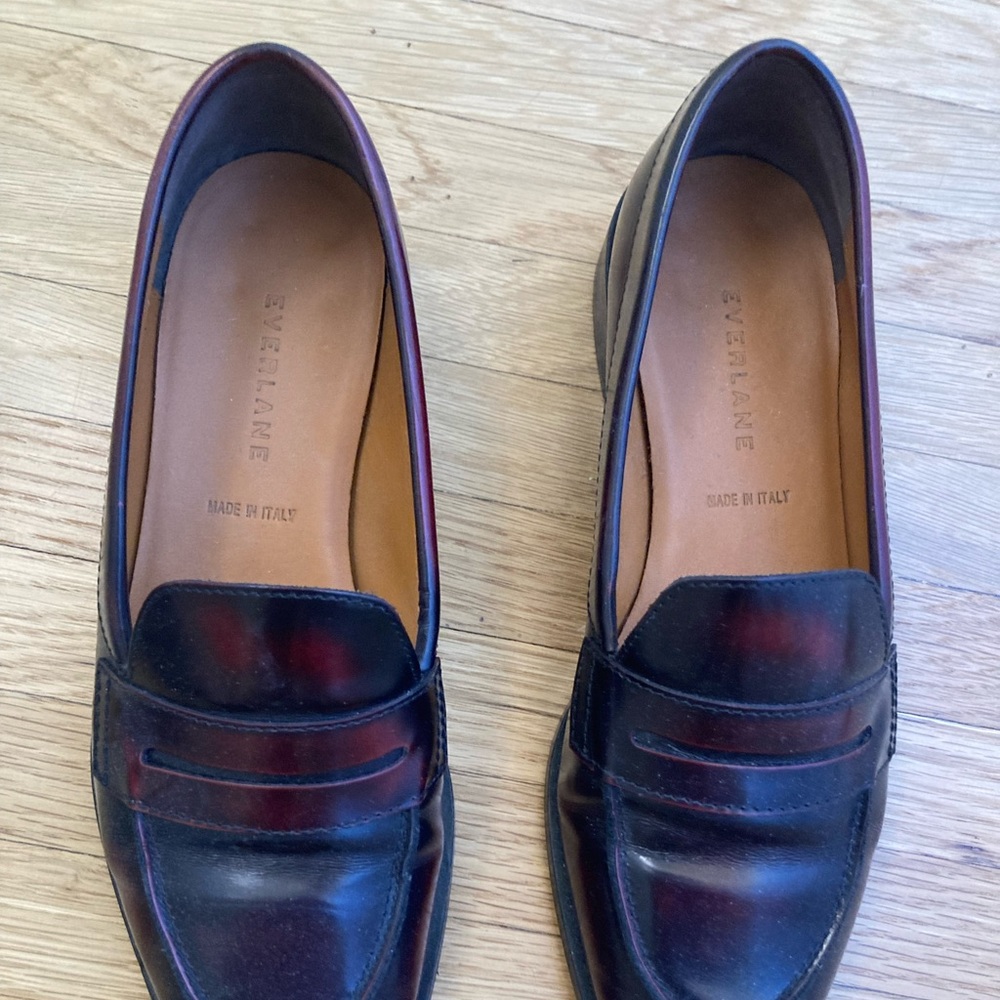 Everlane Penny Loafer, size 8, wine colored